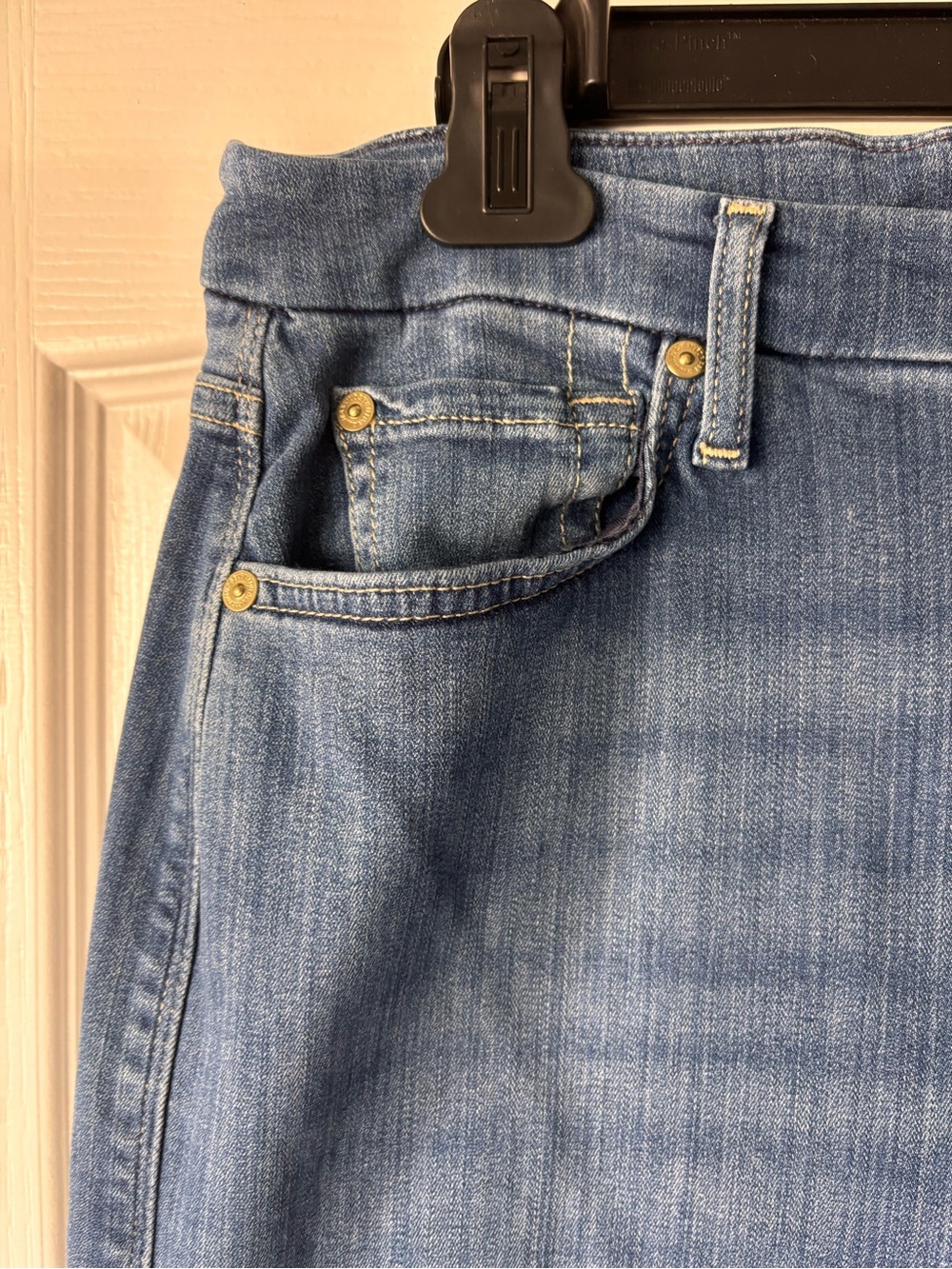 7 for all Mankind Womens Kimmie straight navigation jeans 32 high medium wash - Picture 5 of 12
